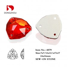 DZ 4079 Trilliant Shape 7*7mm 12*12mm 17*17mm 24*24mm Crystal AB Sew On Stones